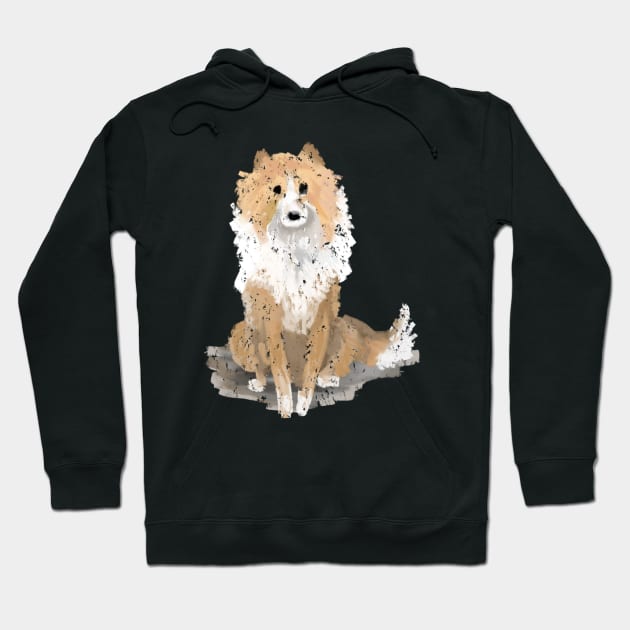 Sable Rough Collie Dog Hoodie by Elspeth Rose Design